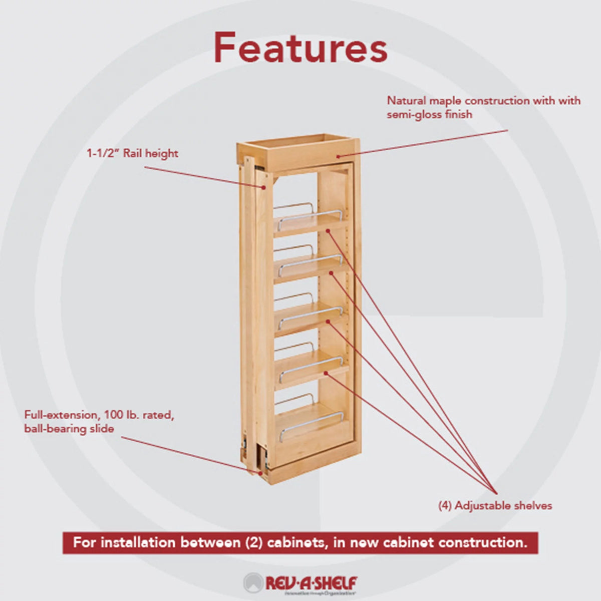 6 In Wood Wall Filler Cabinet Organizer L909788