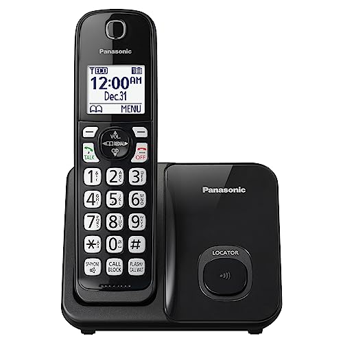 Black Cordless Phone System with 3 Handset S910748
