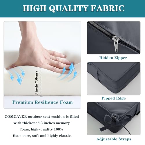 Navy Waterproof Bench Cushion 59 x 18 Inch K651471
