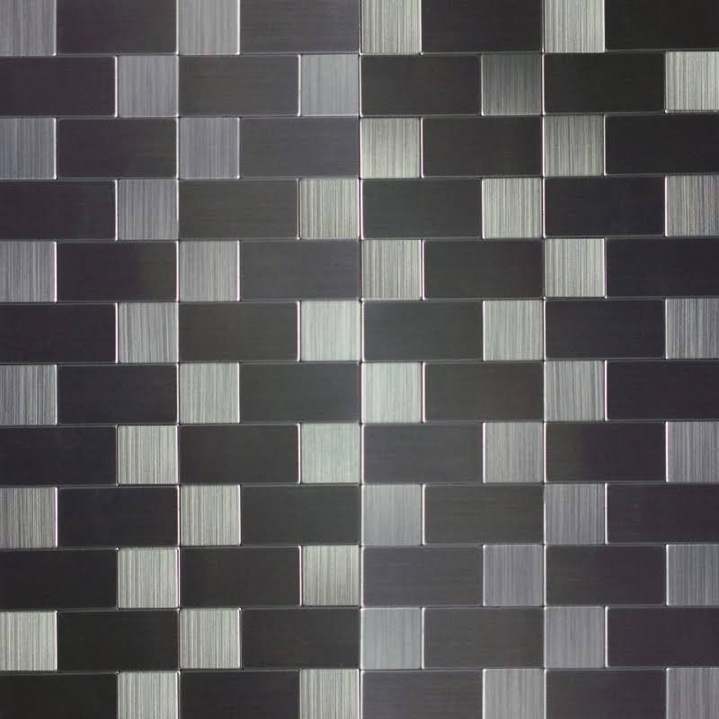 Peel and Stick Mosaic Tile, Black, 12" x 12" I304