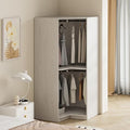 Gray Corner Wood Wardrobe E51395