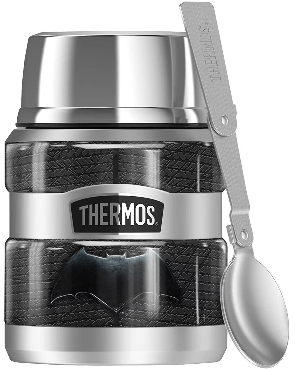 Stainless Steel Food Jar with Folding Spoon, 16oz Z7448