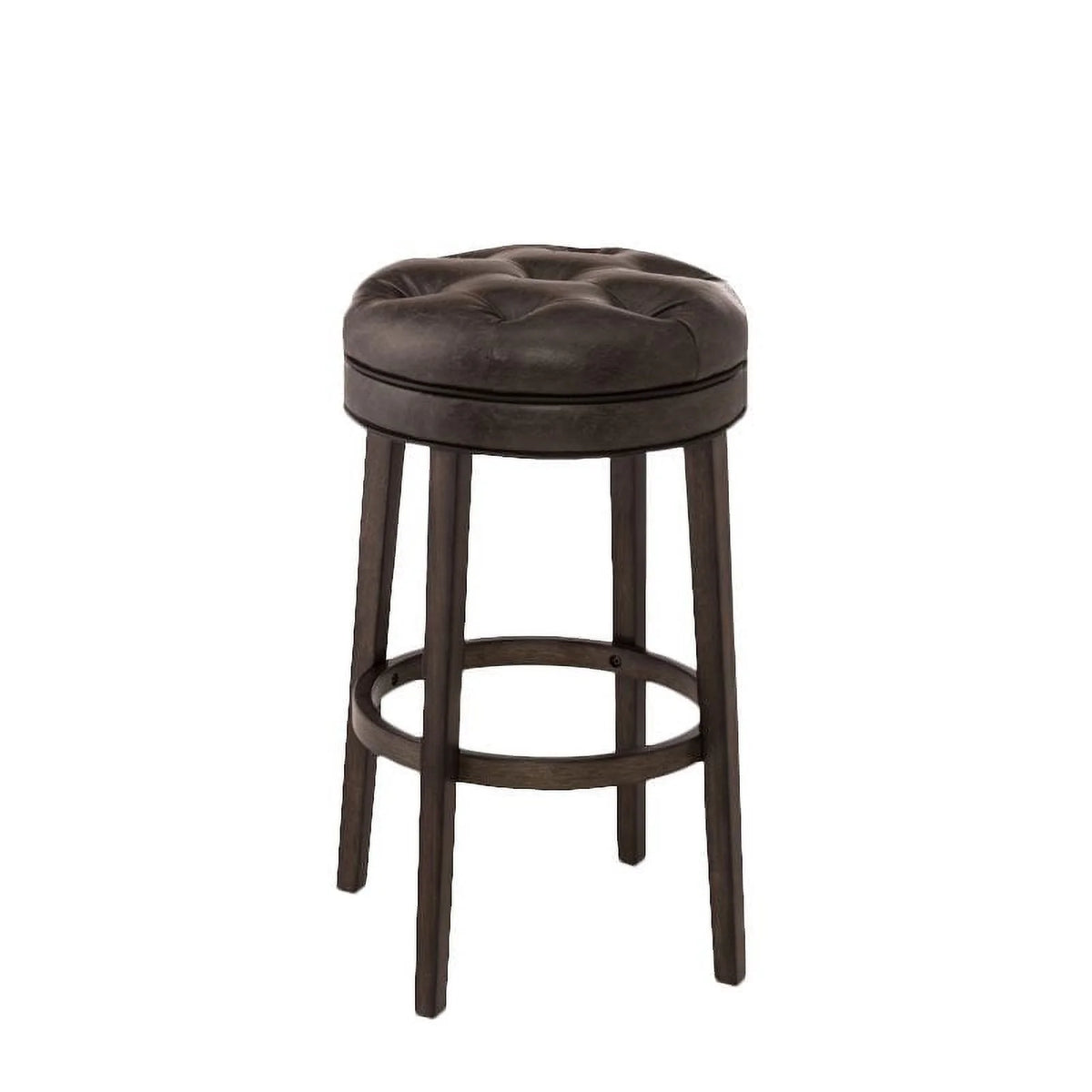 Charcoal Gray Upholstered Swivel Counter Stool F584