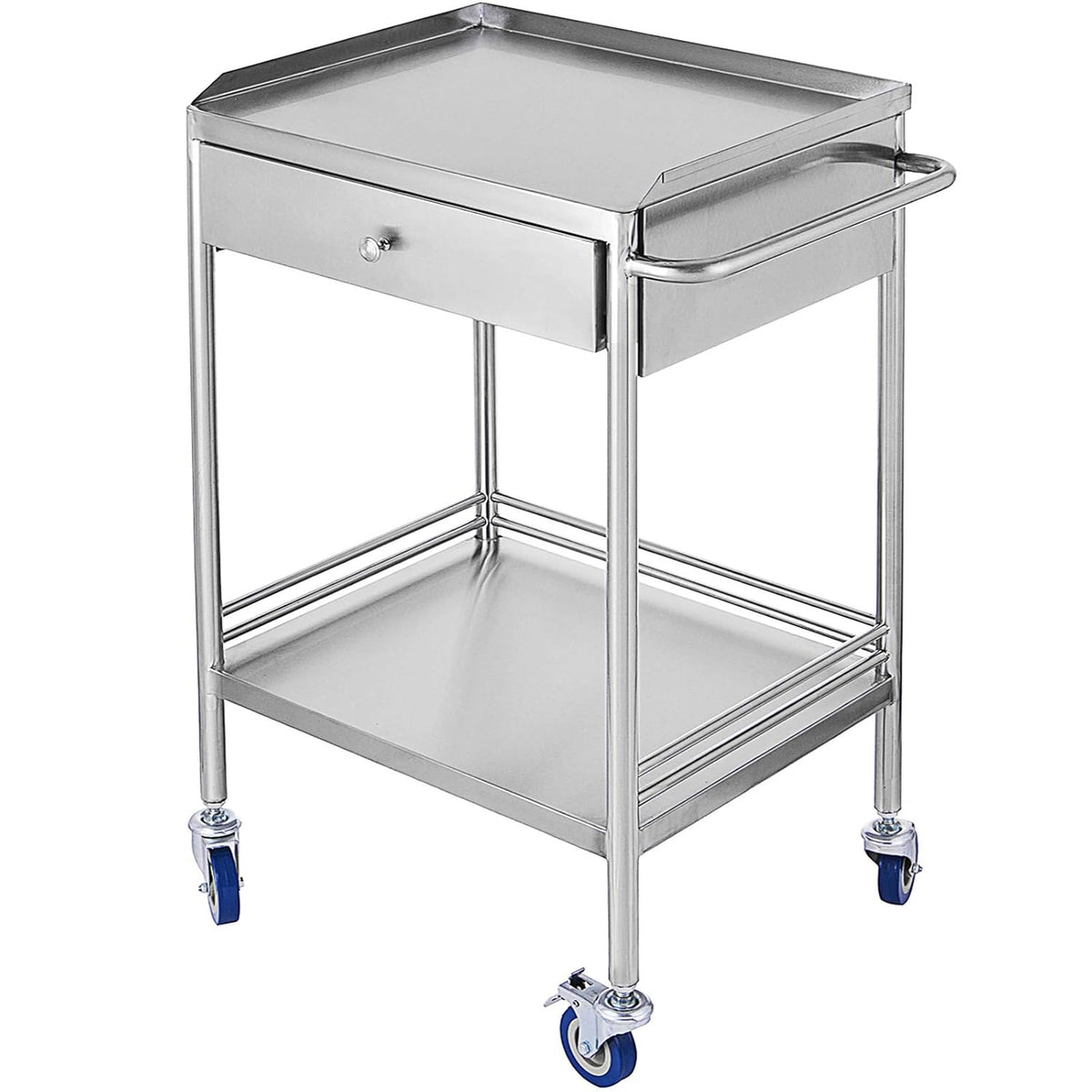 Stainless Steel Utility Cart with 2 Shelves and 1 Drawer T7859