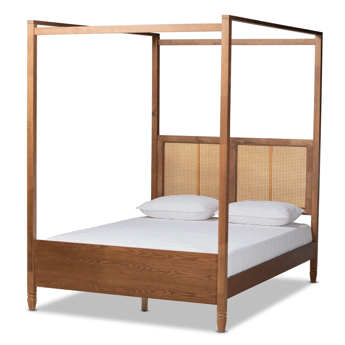 King Synthetic Rattan Canopy Bed L118865
