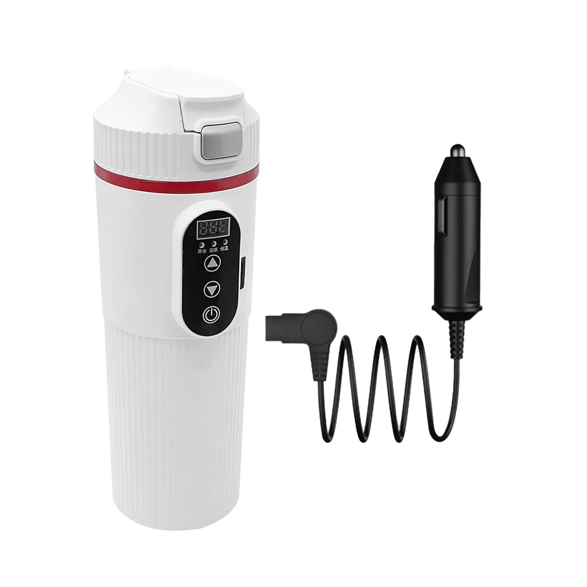 12V 24V Car Electric Water Kettle Tea Coffee Kettle DC Powered Fast Heating 22x7cm Water Boiler Heater Portable J90080