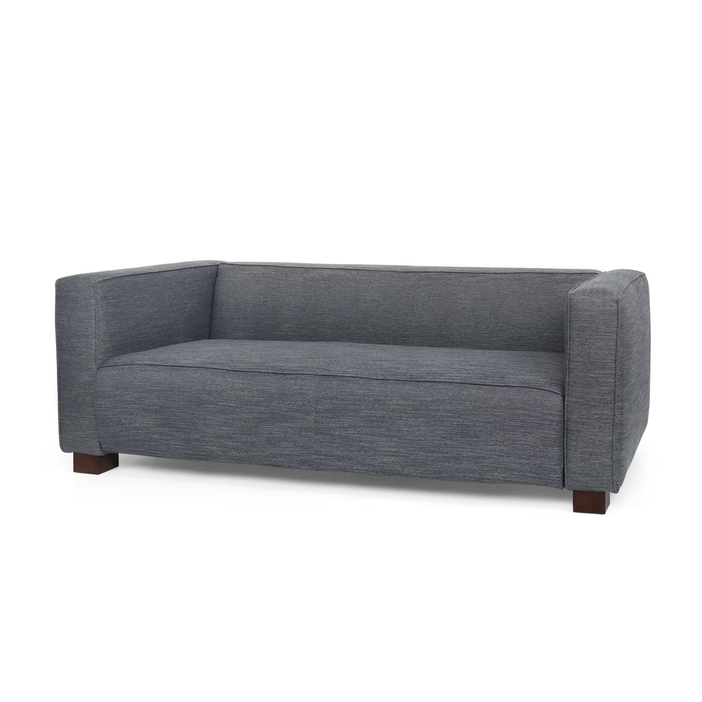 Charcoal Fabric Upholstered Loveseat W718888