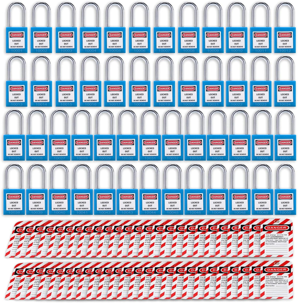 Lockout Tagout Locks Loto Tags Safety Padlocks Lockout Station Kit (20, Blue) Pack of 2 U8419