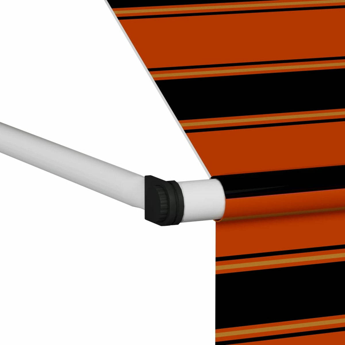 137.8" Manual Retractable Awning Orange and Brown Y979673