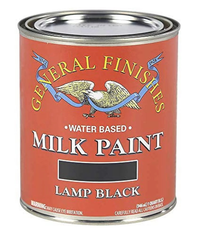 Water Based Milk Paint, 1 Quart, Lamp Black J933965