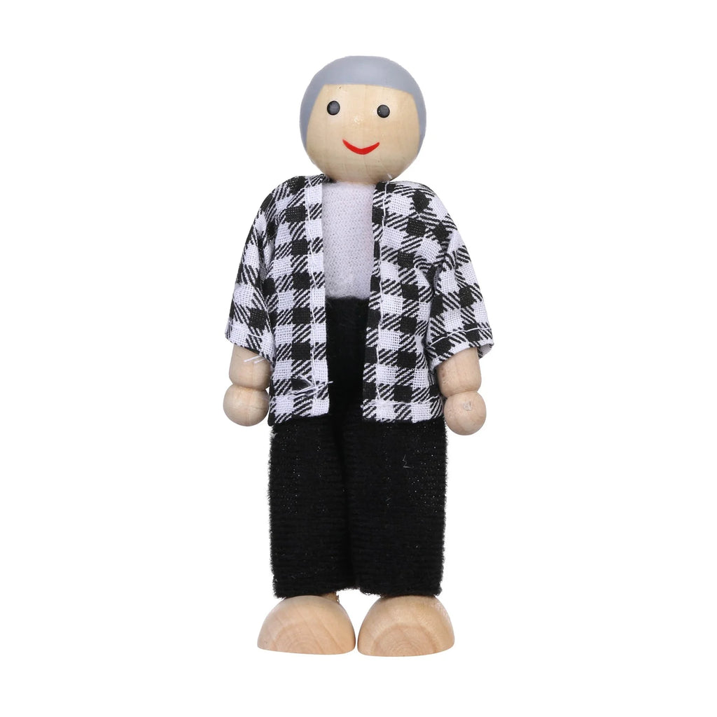 Wooden Dolls Family Playset Set of 6 K94179