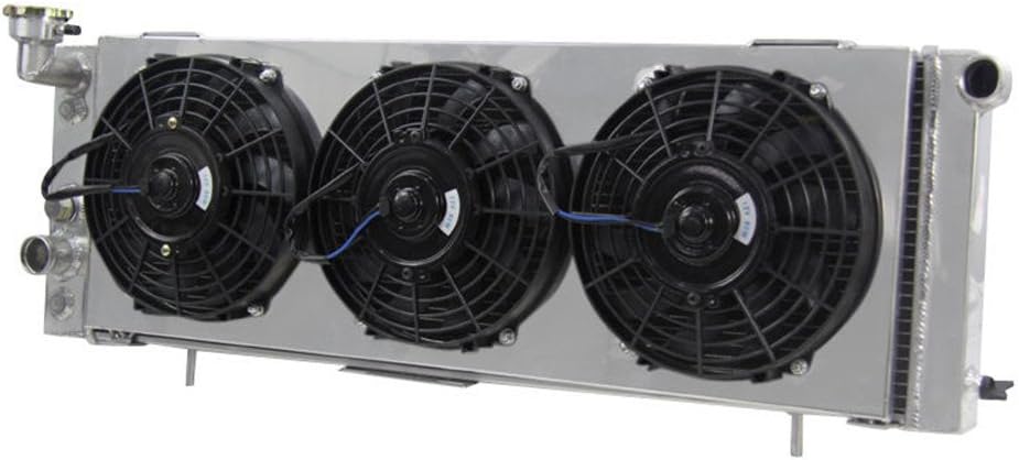 3 Row Core All Aluminum Radiator with Fan Shroud and Thermostat Relay Wire Kit S85901