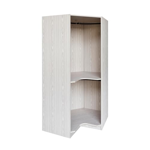 Gray Corner Wood Wardrobe E51395