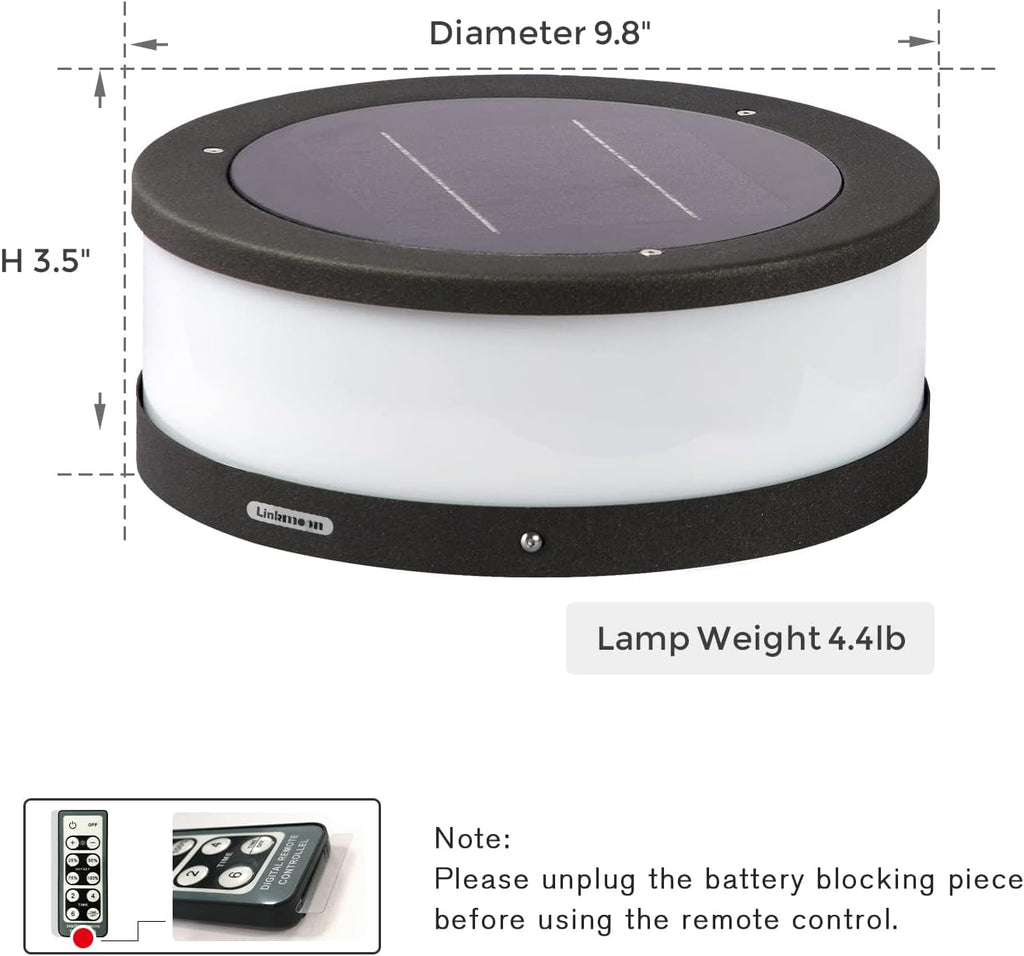 Outdoor Solar Post Cap Light D9657