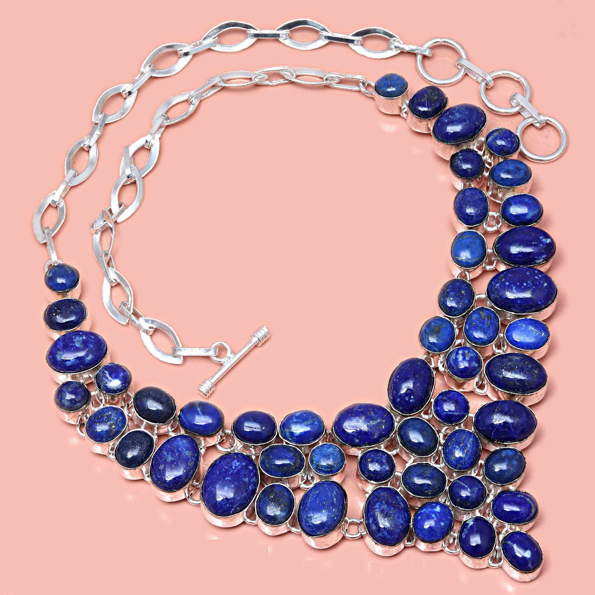 Lapis Lazuli Cabochon Gemstone Necklace A346012