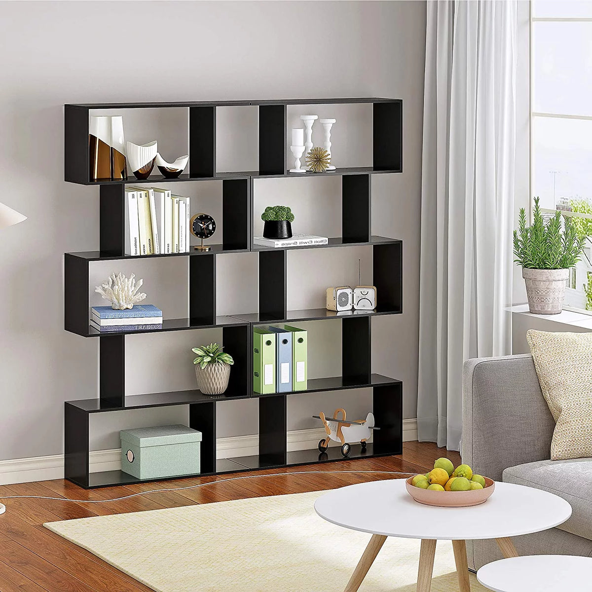 5-Tier Black Bookcase R638855