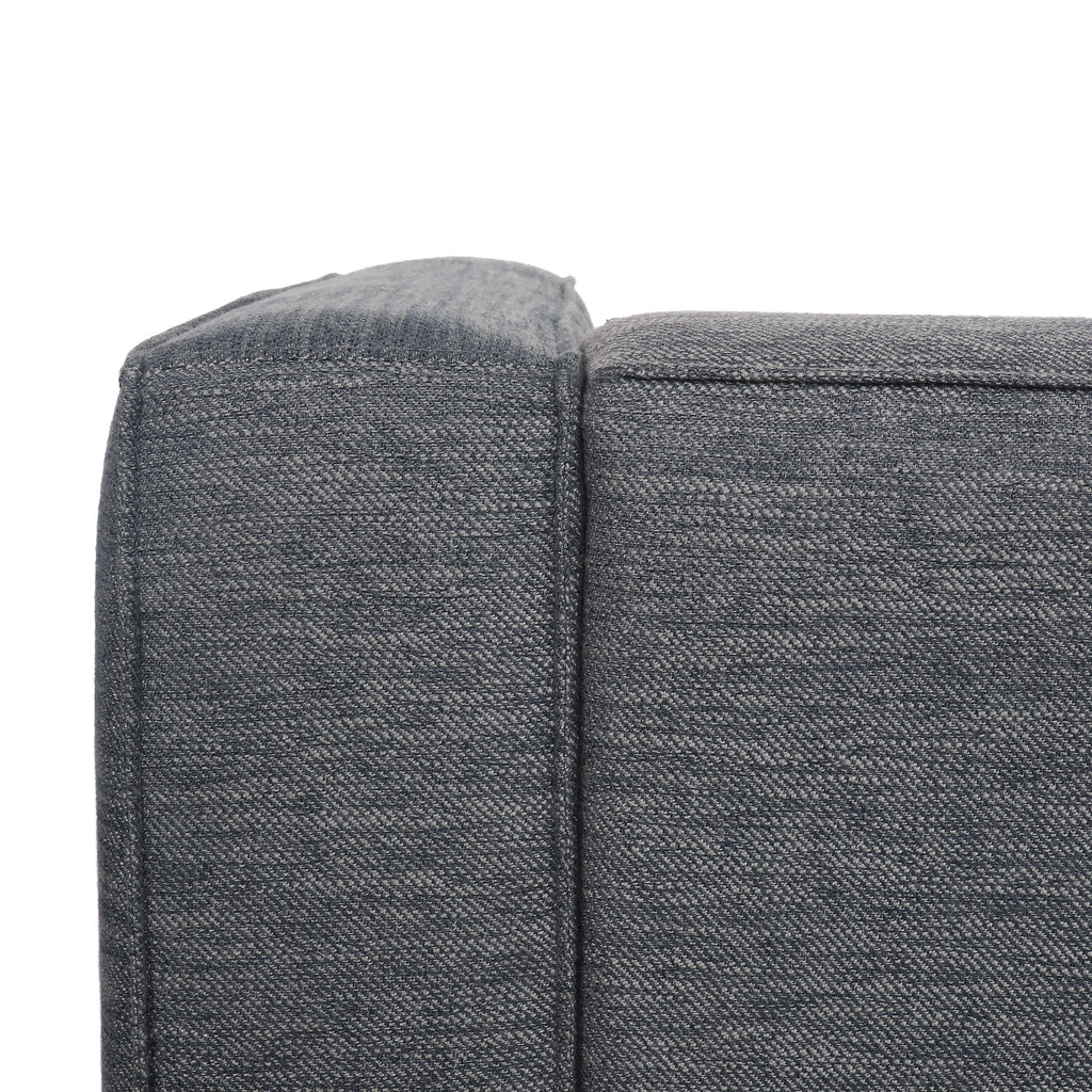 Charcoal Fabric Upholstered Loveseat W718888