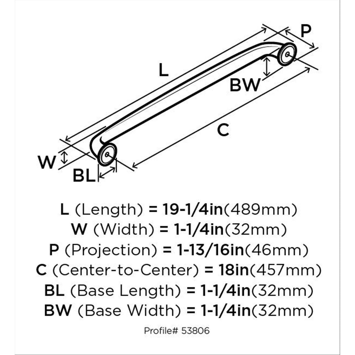 Black Bronze Appliance Pull S877176