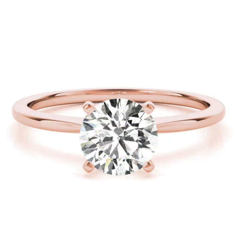 14K Rose Gold Moissanite Wedding Ring M809788