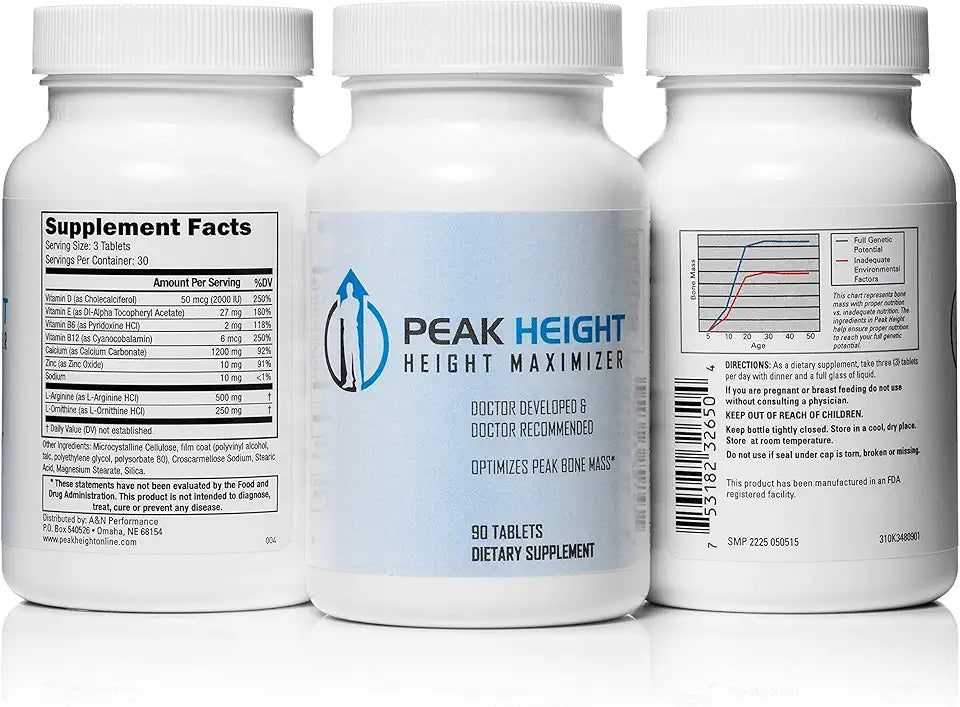 90 Tablets Height Pill Supplement O158661