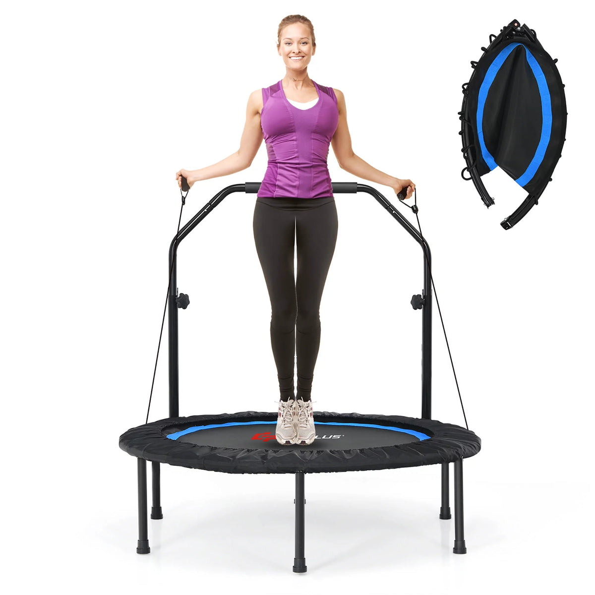40'' Foldable Trampoline Rebounder with Resistance Bands P484