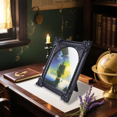 Black 8x10 Arched Vintage Picture Frame V728