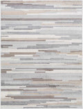 6x9 Gray Tan White Area Rug X775214