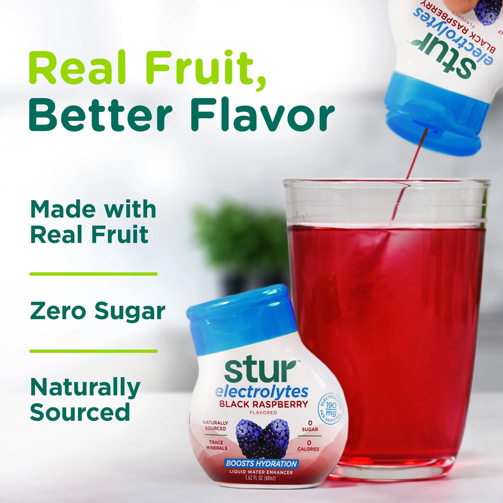 Black Raspberry Electrolyte Water Enhancer, 5 Bottles Y278