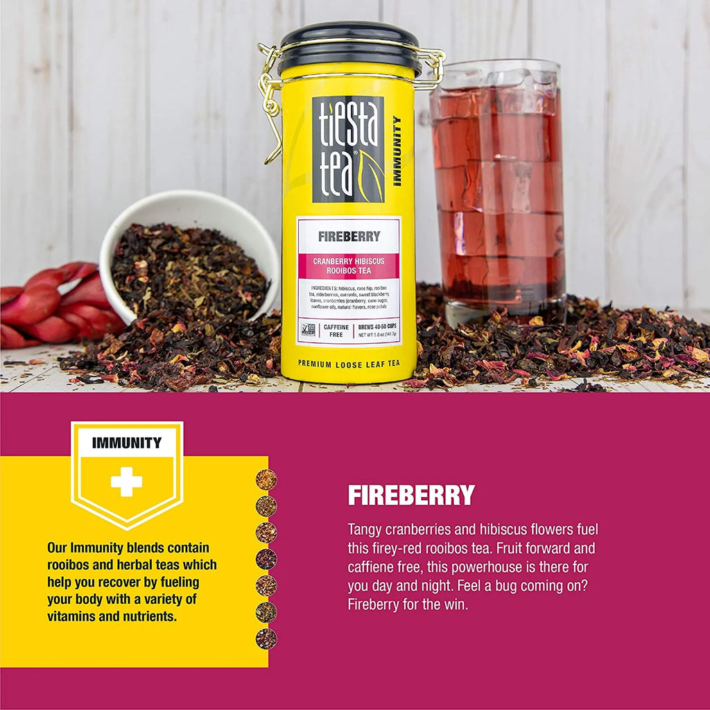 Cranberry Hibiscus Rooibos Loose Leaf Tea 5 Ounce Z4335