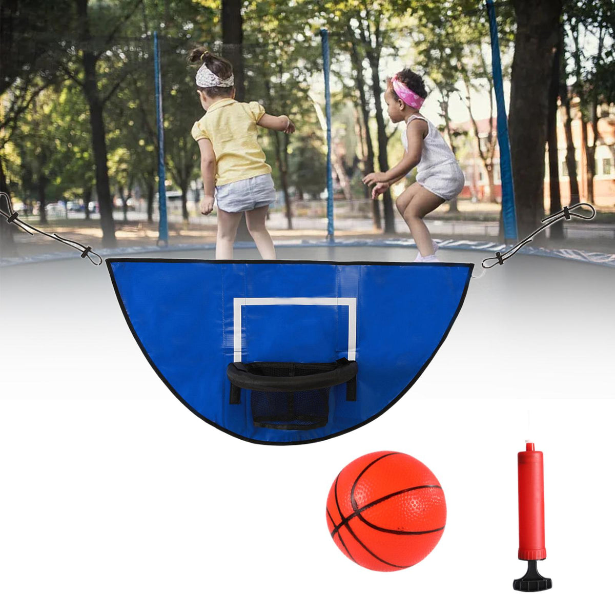 Mini Basketball Hoop for Trampoline with Ball Pump O166
