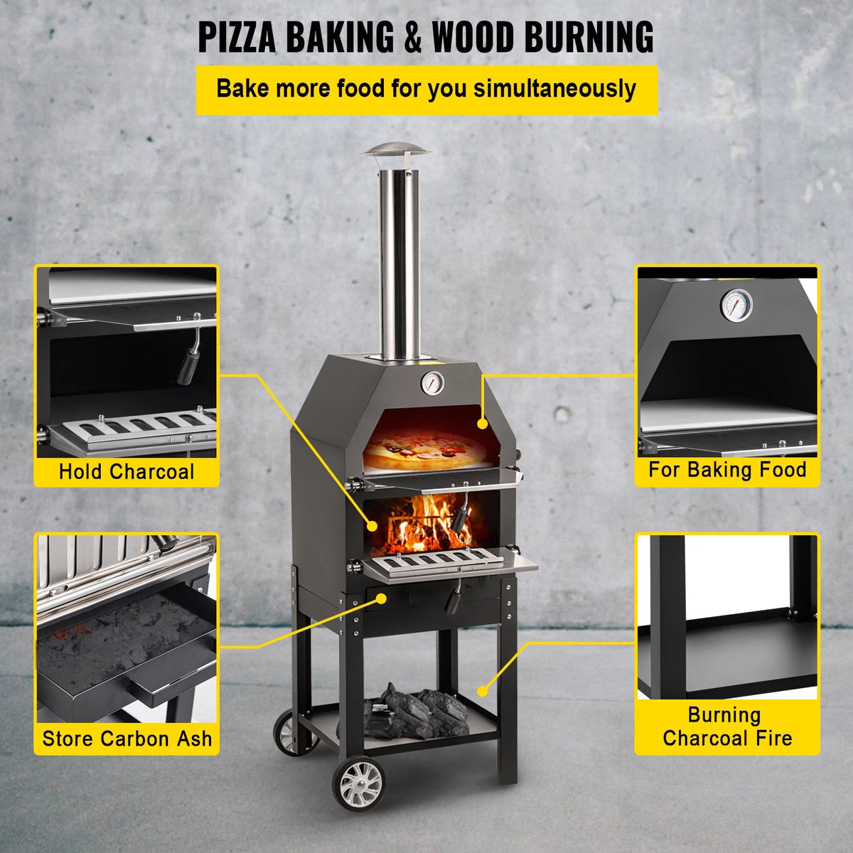 Portable Wood Fired Pizza Oven D10951