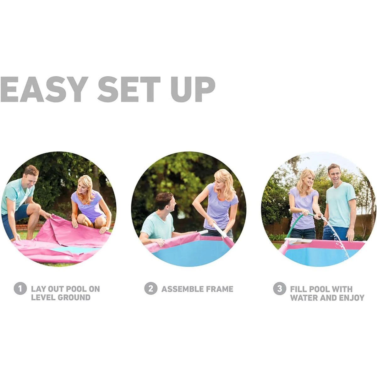 Pink 8' x 30" Above Ground Swimming Pool I307