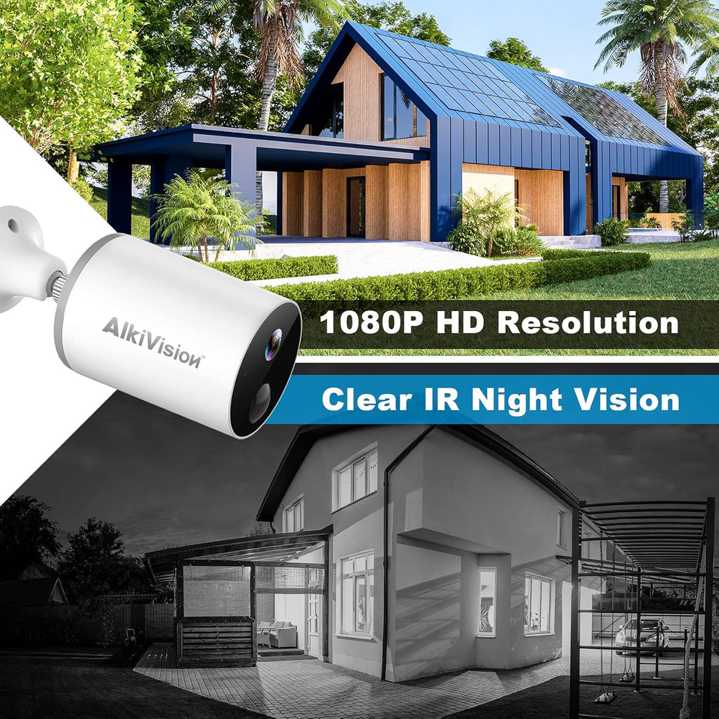 Wireless Outdoor Security Camera with 1080p HD Night Vision and Motion Detection T9833