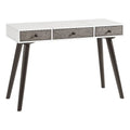 White/Gray/Black Vanity Desk with Mirror T158306