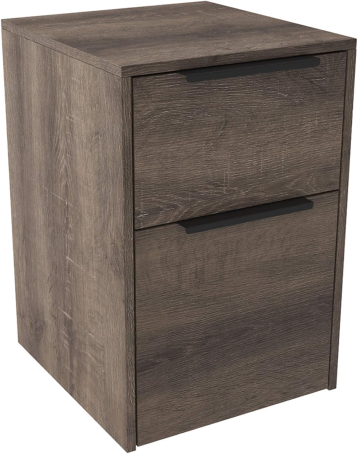 Whitewash Brown 2 Drawer Filing Cabinet K663730