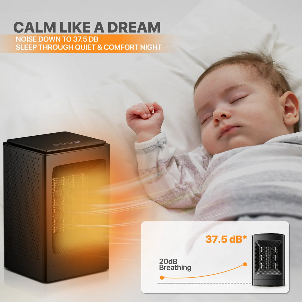 1500W PTC Electric Space Heater with Timer, Black C72849