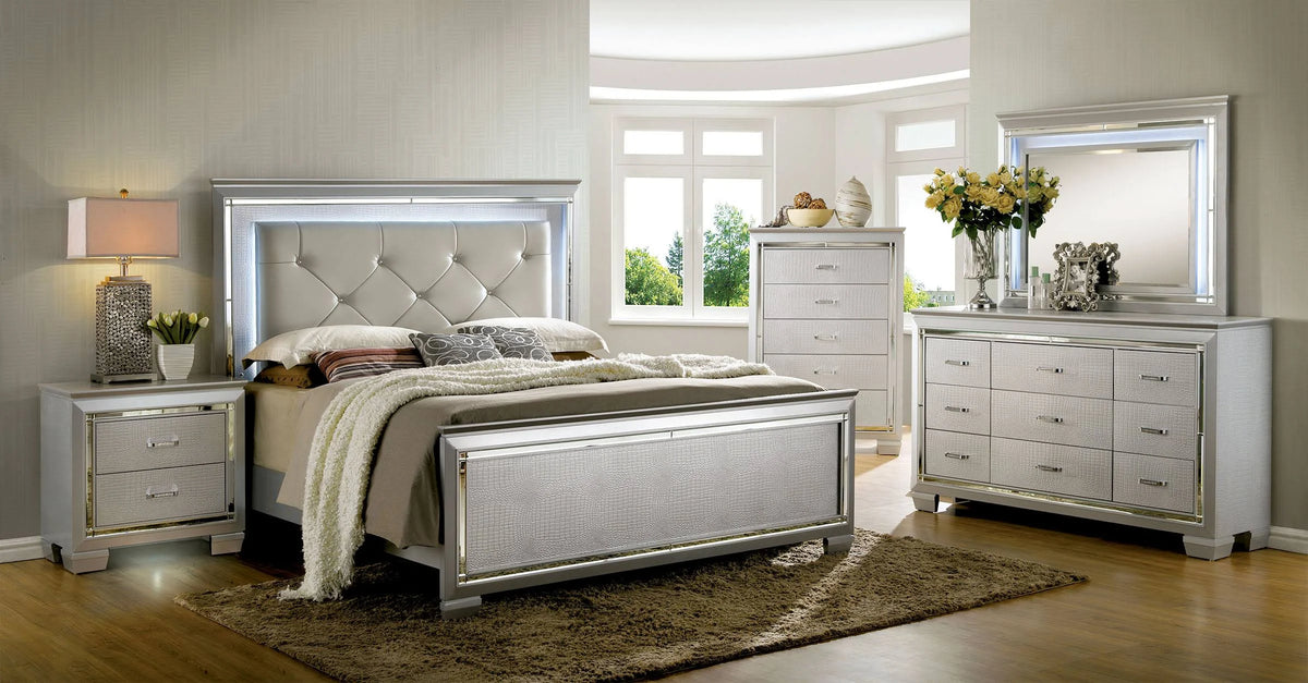Silver Nightstand U3748