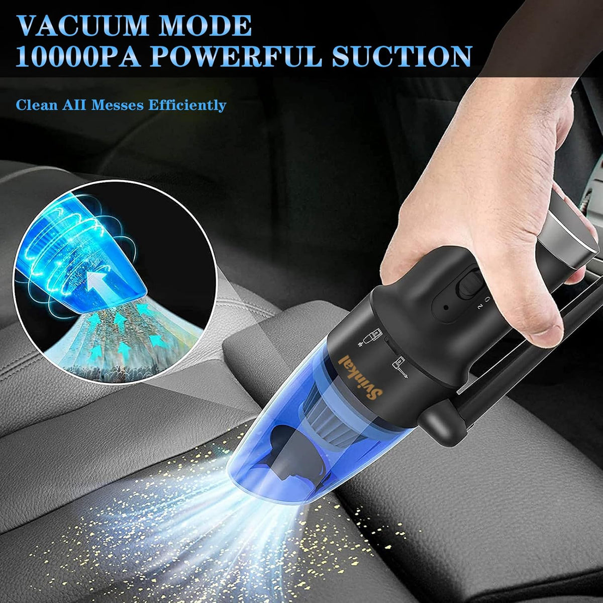 Cordless Air Duster & Vacuum 2-in-1, 6000mAh, Pack of 2 X6668