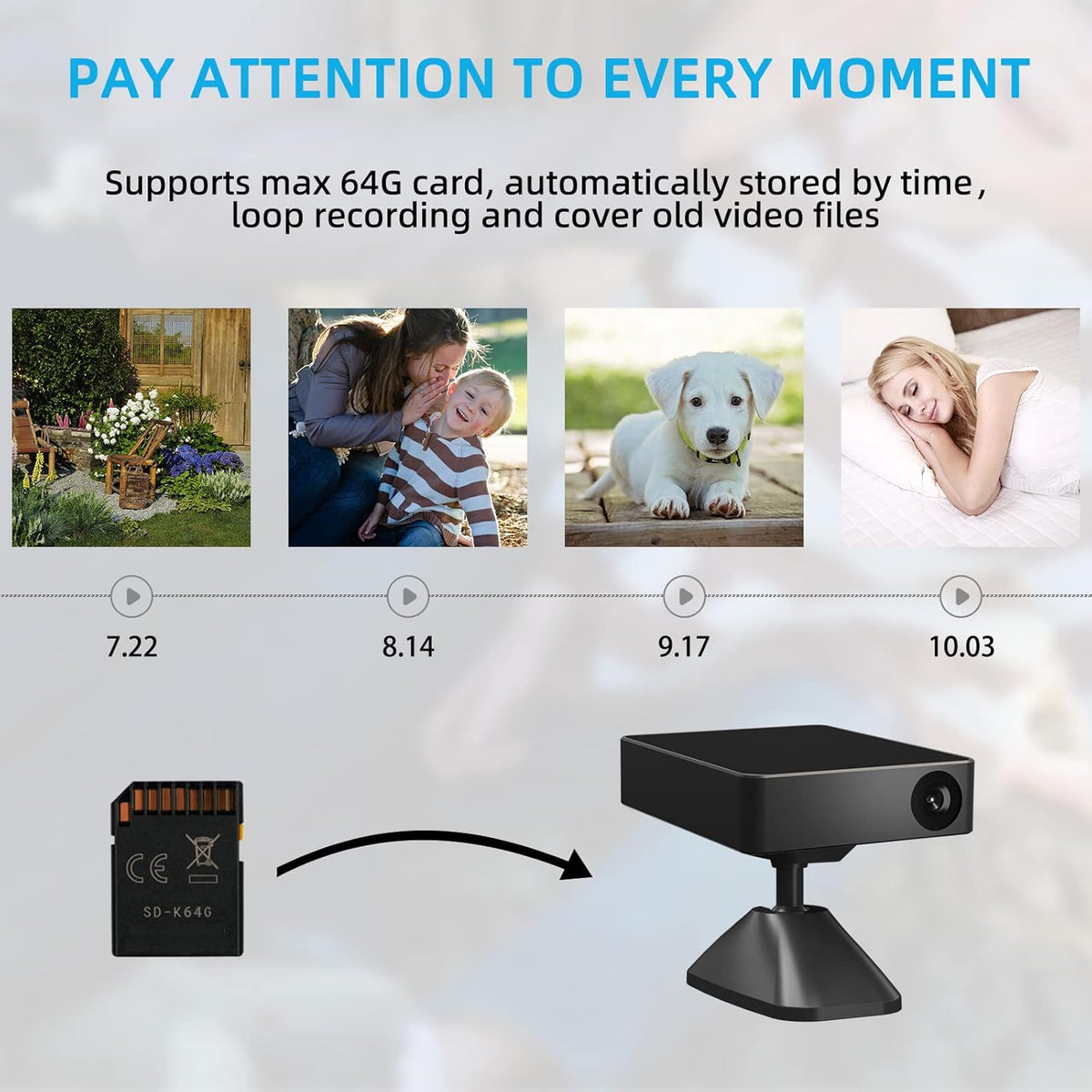 Mini Security WiFi Camera 1080P Wireless Small Home Camera with Motion Detection J3485