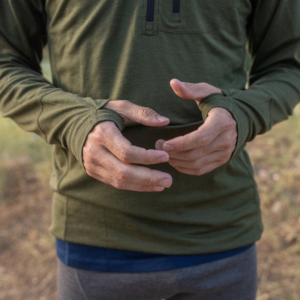 Wool 1/4 Zip Merino Sun Hoodie J1248