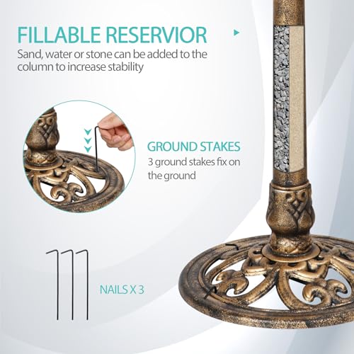 Antique Green Resin Pedestal Bird Bath H67650