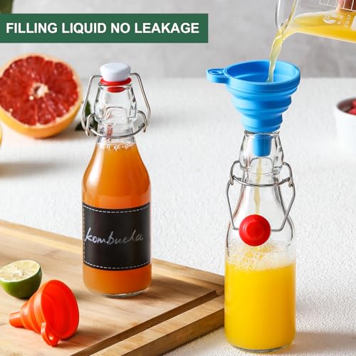8 Pack 8.5oz Flip Top Glass Bottles T627455