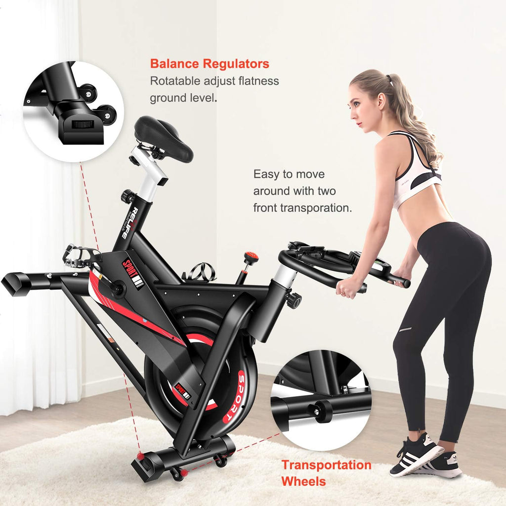 Exercise Bike Indoor Cycling Bike Stationary Flywheel Bicycle with Resistance H7295
