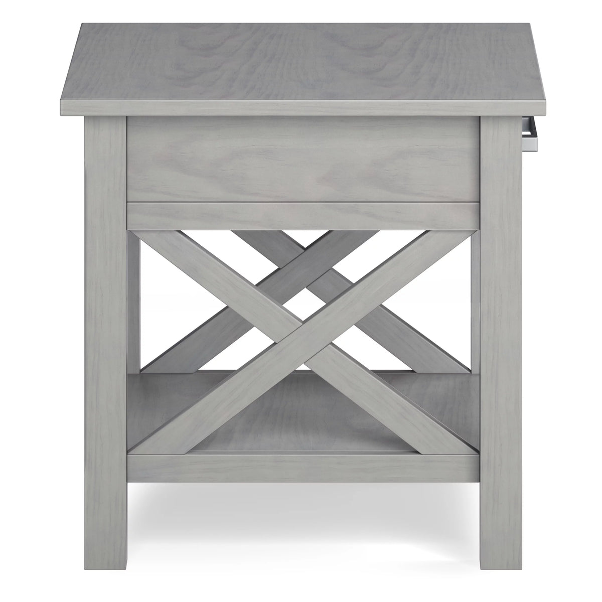Fog Gray Square End Side Table E463662