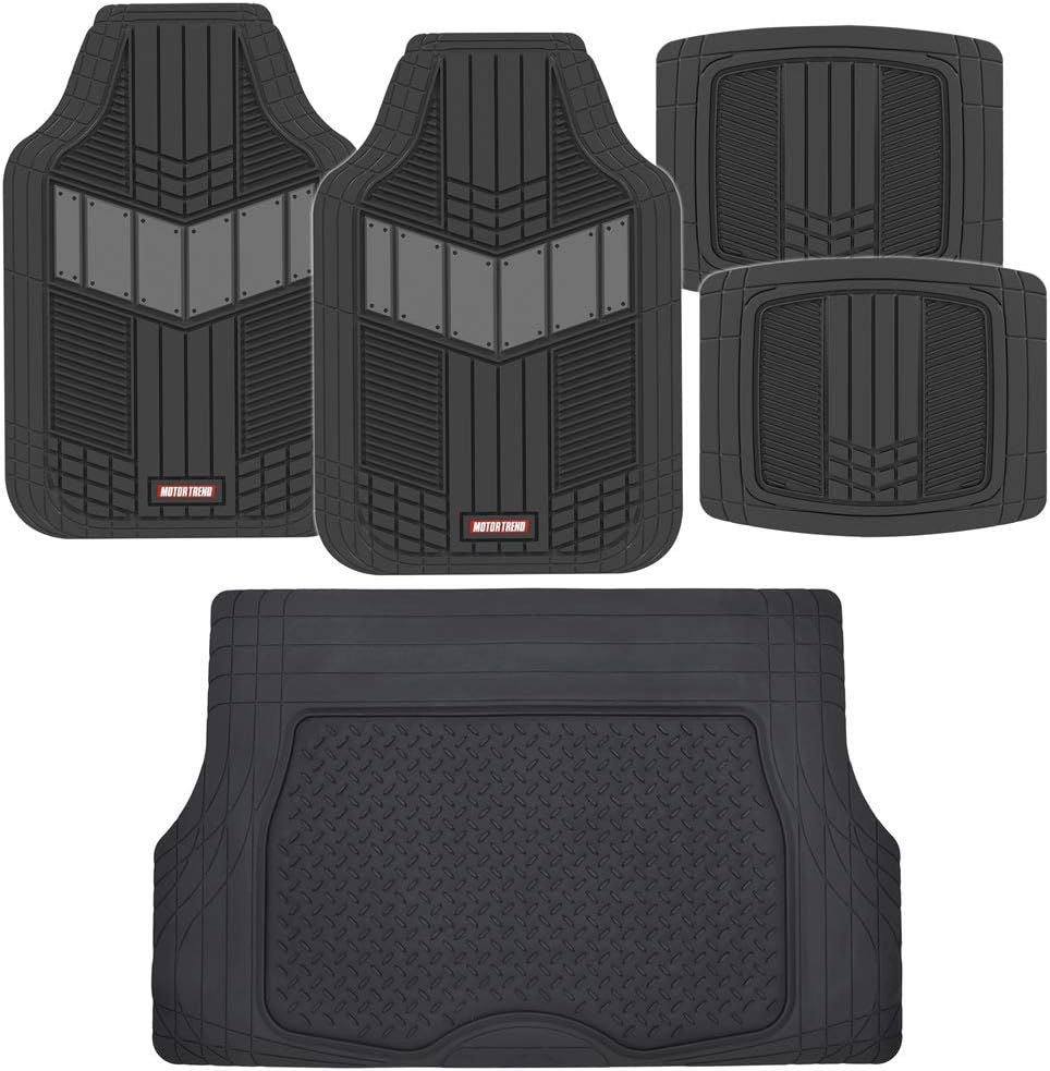 Blue Heavy Duty Rubber Auto Floor Mats with Cargo Trunk Liner A634