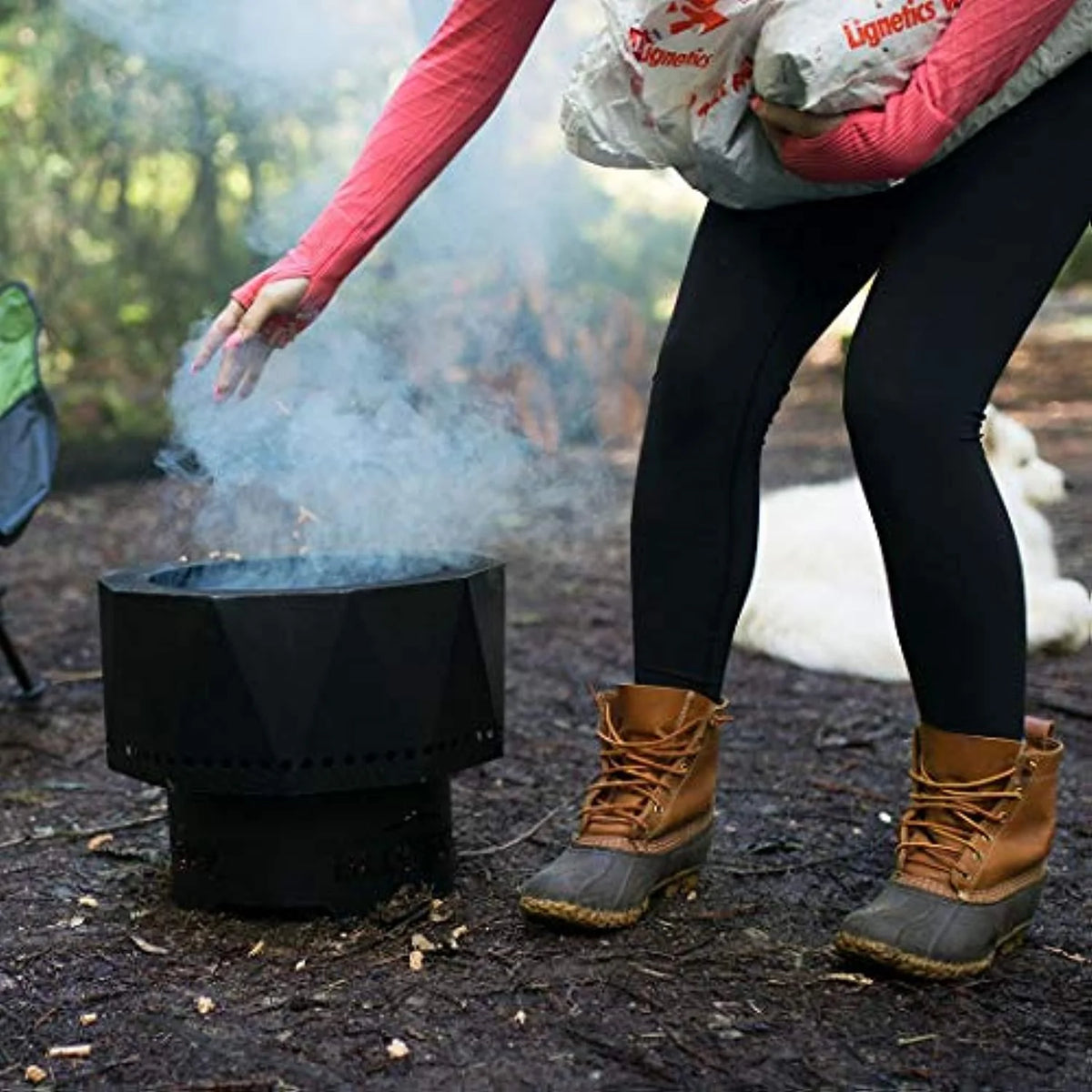 Steel Round Wood Pellets Fire Pit T66767