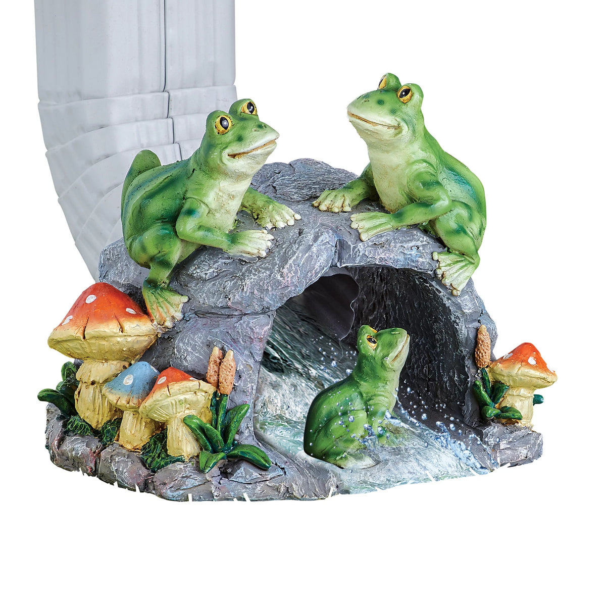 Hand-Painted Frog Family Decorative Downspout Cover W481754