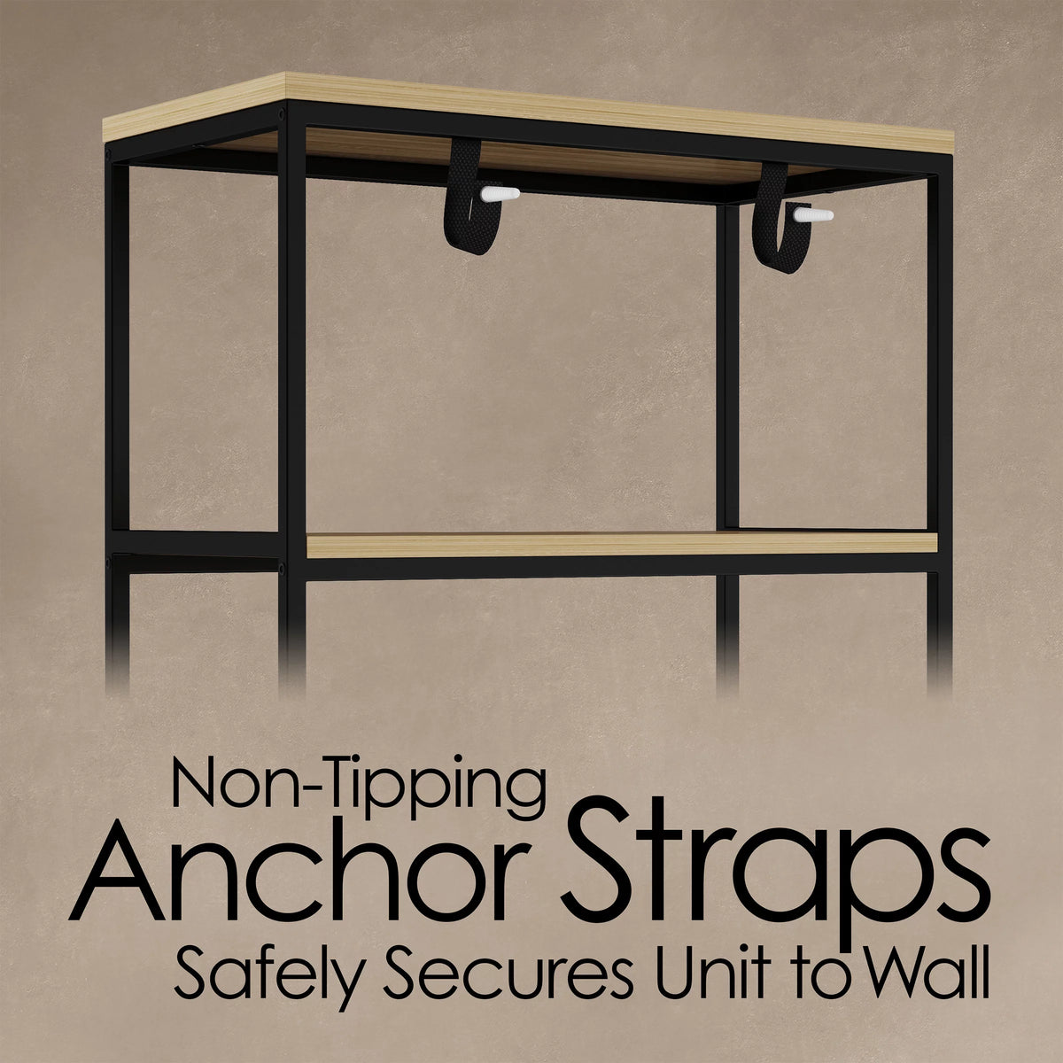 5-Tier Gray Bookshelf E974