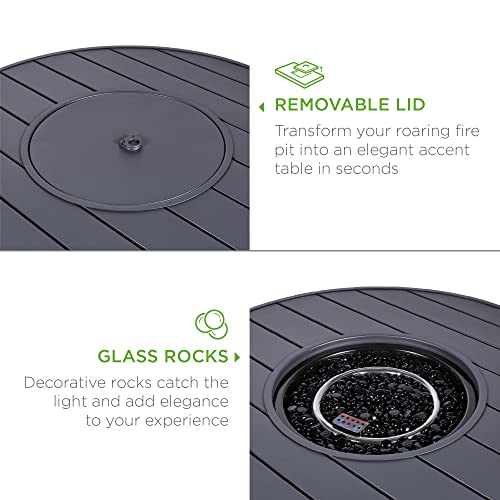 32in Round Gas Fire Pit Table X635