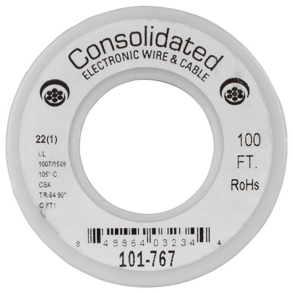 22 AWG Blue Solid Hook-Up Wire 100 ft. V9744